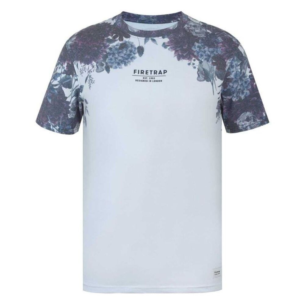 Firetrap Mens Sub All-Over Print T-Shirt / Floral